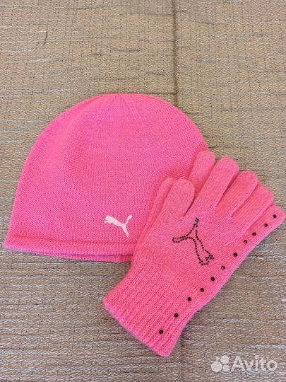 Комплект шапка и перчатки Puma