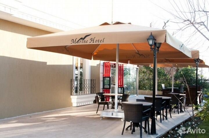 Зонт уличный. Зонт на центральной опоре. Зонт для