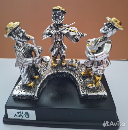 Сувенир. Музыканты. Серебро 925. с позолотой