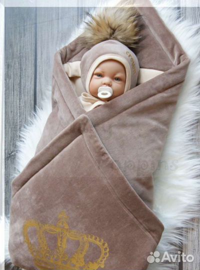 Конверт на выписку плюшевый