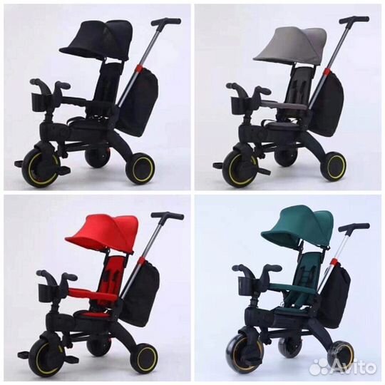 Трехколесный велосипед Luxmom S7 складной 4 цвета