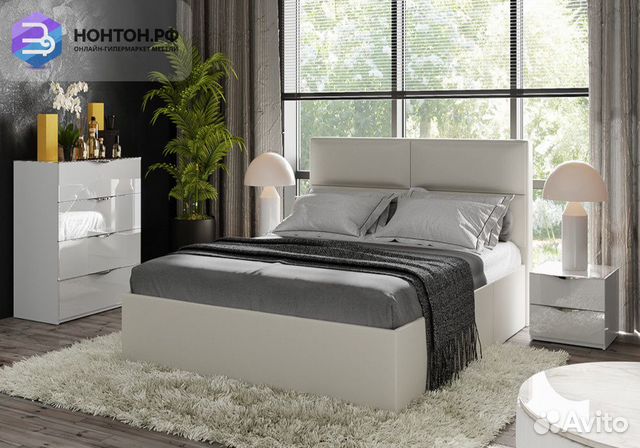 Спальный гарнитур Глосс №4 белый глянец