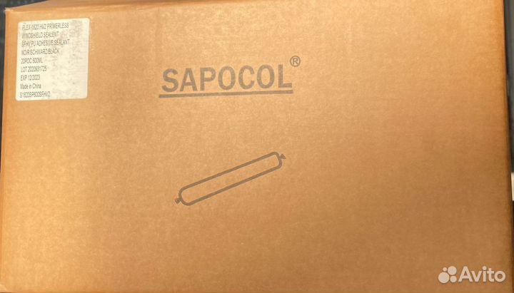 Герметик Sapocol для вклейки автостекол 600 мл