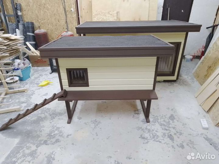 Будка домик для кошек. Утеплённая