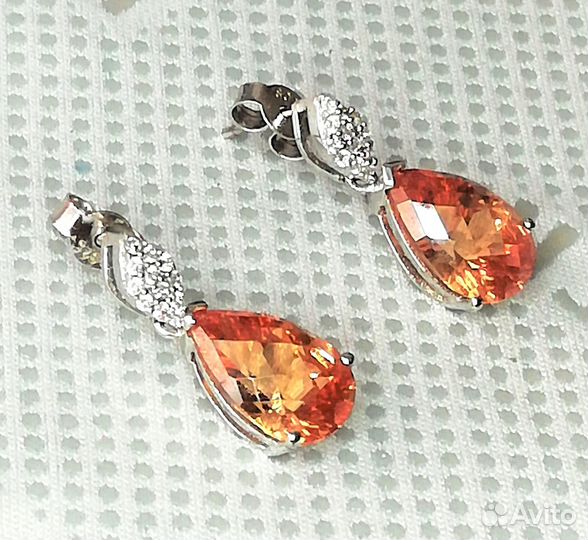 Серьги серебро Сваровски С506