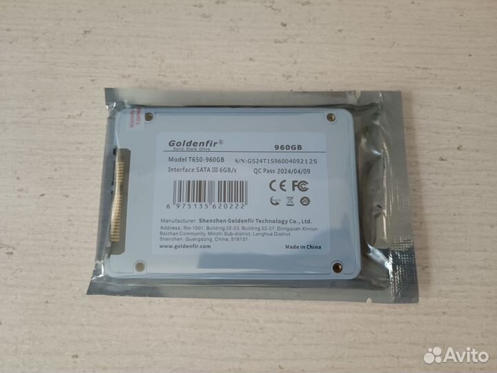 Ssd Goldenfir SATA 480 Гб/ 960 Гб