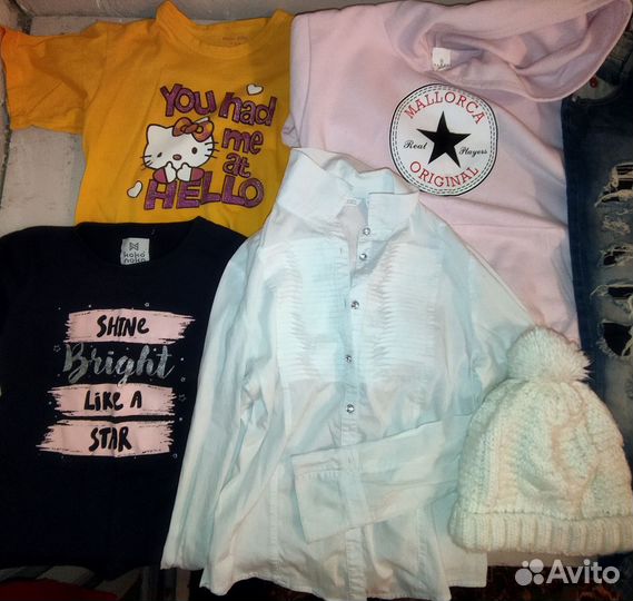 Пакет детской одежды для девочки 6-10 лет плащ, фу