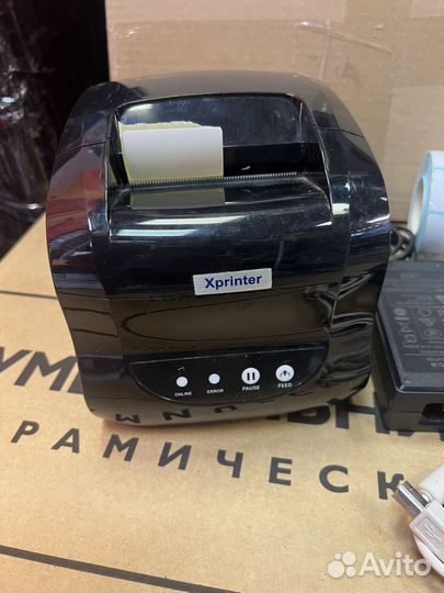 Термопринтер xprinter xp 365b с термоэтикетками