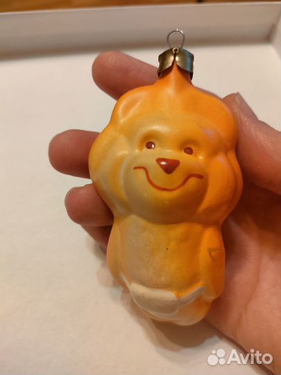 Елочная игрушка СССР Олимпийский мишка