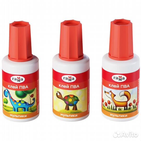 Клей пва с кисточкой Гамма 