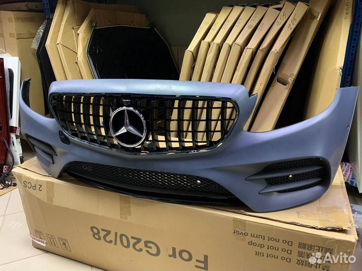 Бампер передний Mercedes W213 до рест AMG В сборе