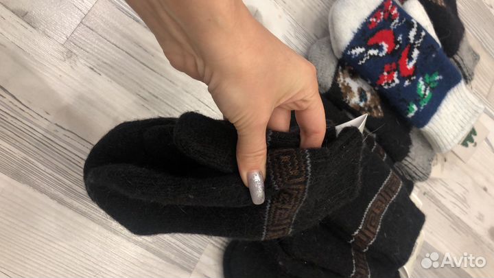 Варежки шерсть натуральная