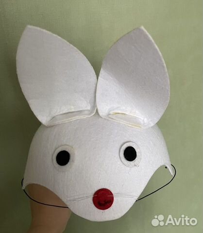 Шапка зайчика из фетра