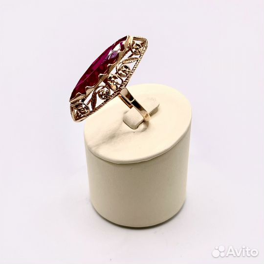 Золотое кольцо с рубином 583 СССР