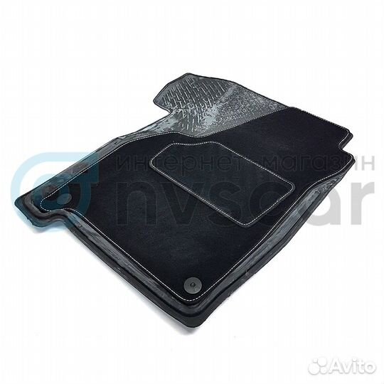 Коврики салона Rezkon резиновые с ворсом Гранта