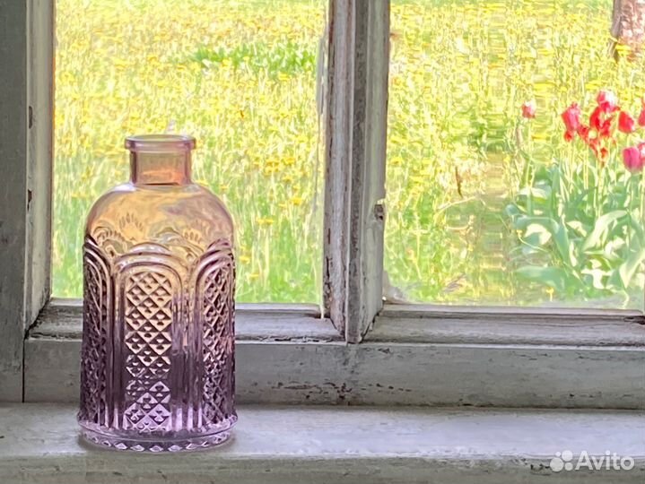 Вазочка цветное стекло