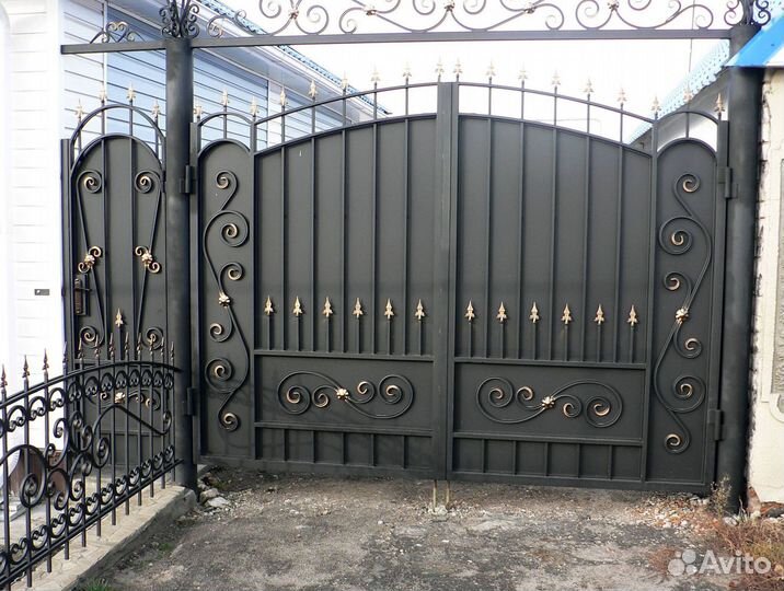 Кованные распашные ворота от производителя