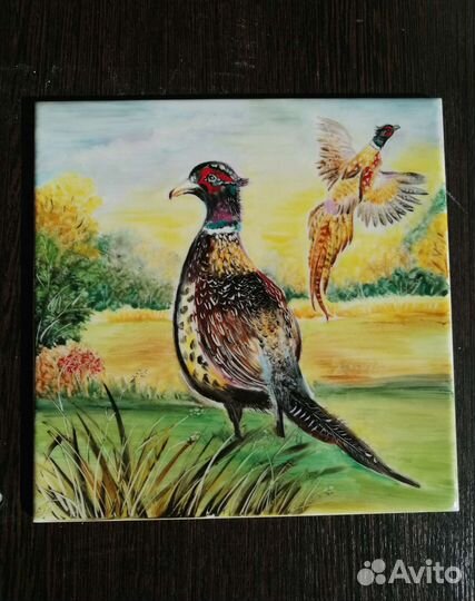 Панно на плитке на кухню.Ручная роспись