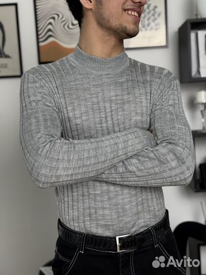 Джемпер мужской серый