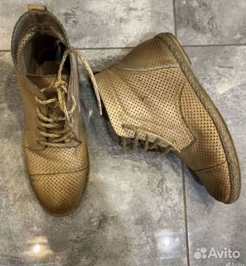 Легкие ботинки натуральеая кожа