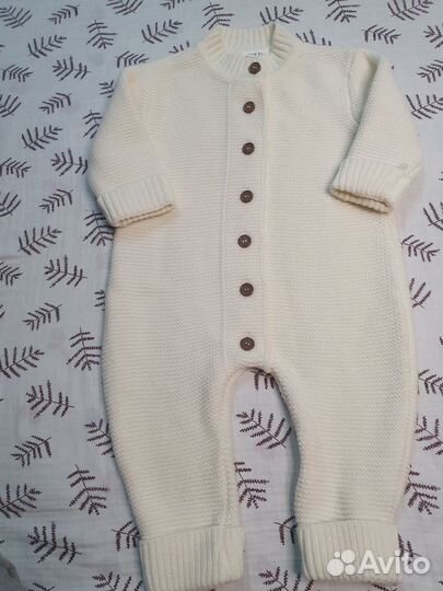 Комбинезон вязаный 74 80 новый