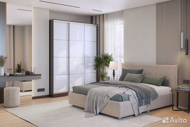 Кровать двуспальная с подъемным механизмом