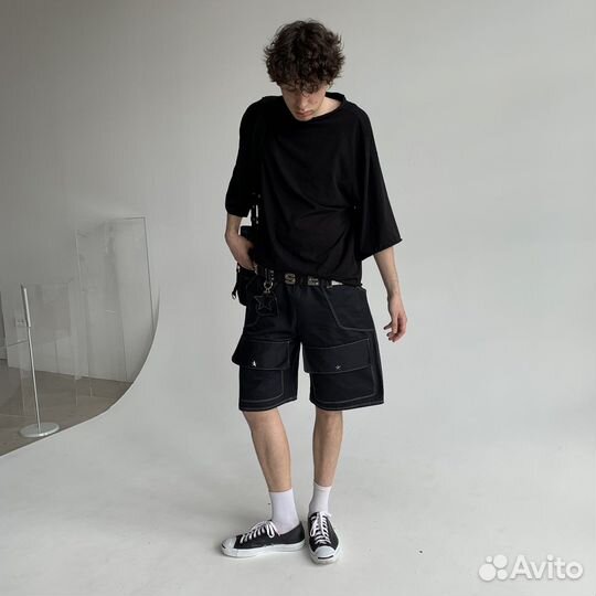 Шорты Kolegov ручной работы Y2K гранж