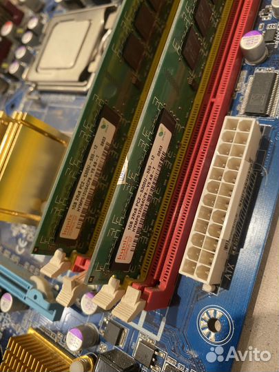 Материнская плата с процессором 775