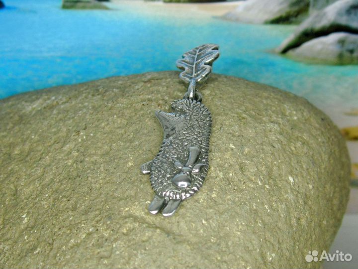 Подвеска Ежик в тумане серебро