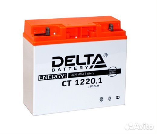 Акб Delta CT 1220.1 20 ah 181х77х167