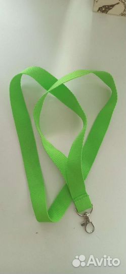 Лента для бейджика, зелёная