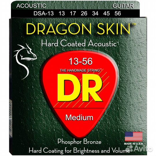 Струны для акустической гитары DR DSA-13 Dragon Sk