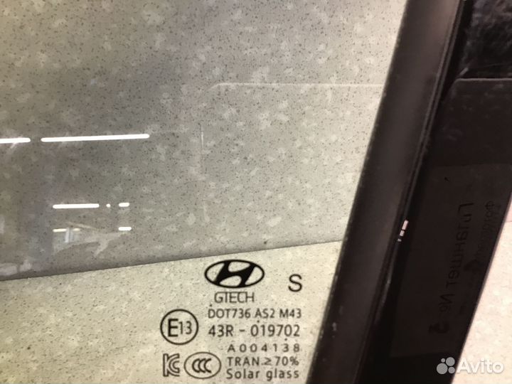 Стекло двери передней левой Hyundai Santa Fe (TM)