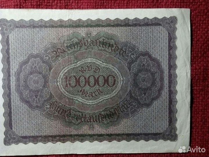 Банкнота Германия 100 т марок 1 02 1923 год