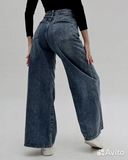 Джинсы клеш широкие Багги у2к, 27 р