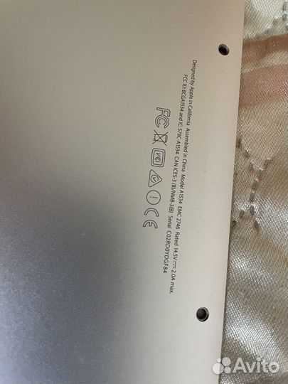 Чехол для macbook retina 12 a1534 крышка поддон