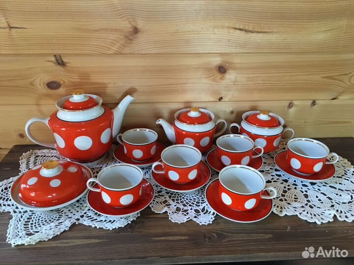 Чайный сервиз в горох тернопольский