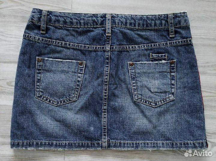 Джинсовая мини юбка