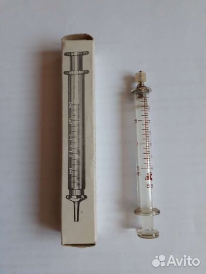 Шприцы стеклянные времен СССР