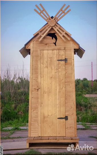 Дачный туалет деревянный HME558