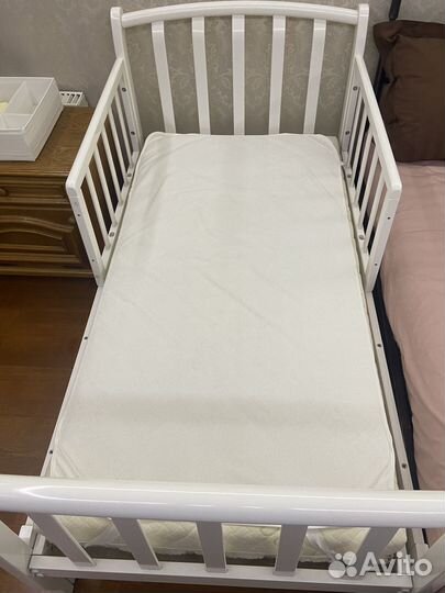 Детская кроватка трансформер с матрасом
