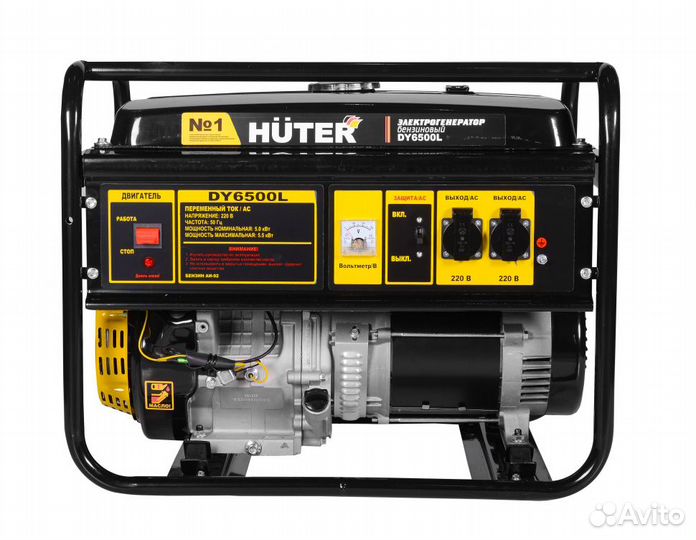 Портативный бензогенератор huter DY6500L 64/1/6