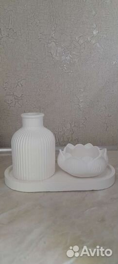 Вазочка с подсвечником на подставке