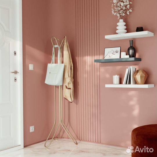 Полка мебельная Spaceo Agata 60x23.5x3.8 см мдф цв