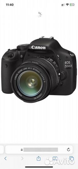 Зеркальный фотоаппарат canon eos 550d