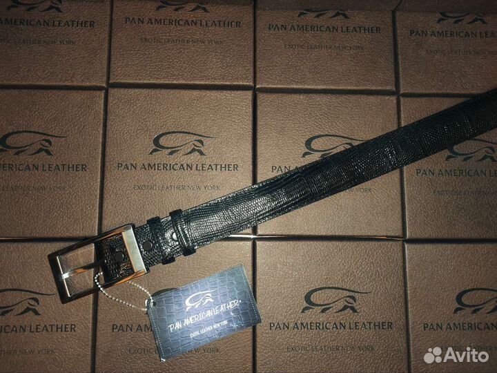 Ремень мужской из кожи ящерицы