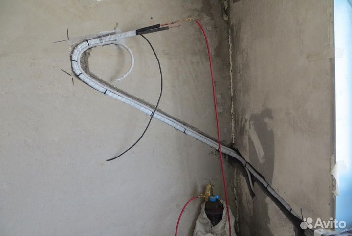 Монтаж кондиционеров / Закладка трассы