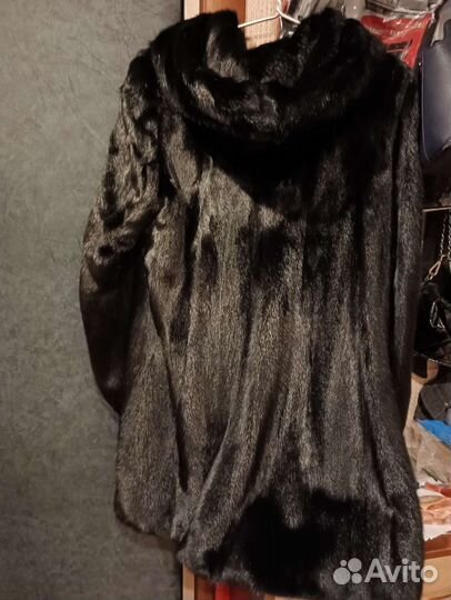 Шуба норковая с капюшоном 46 48
