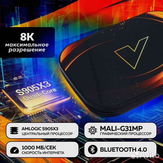 Тв приставка SMART TV прошитая Vontar X3/ X98 mini