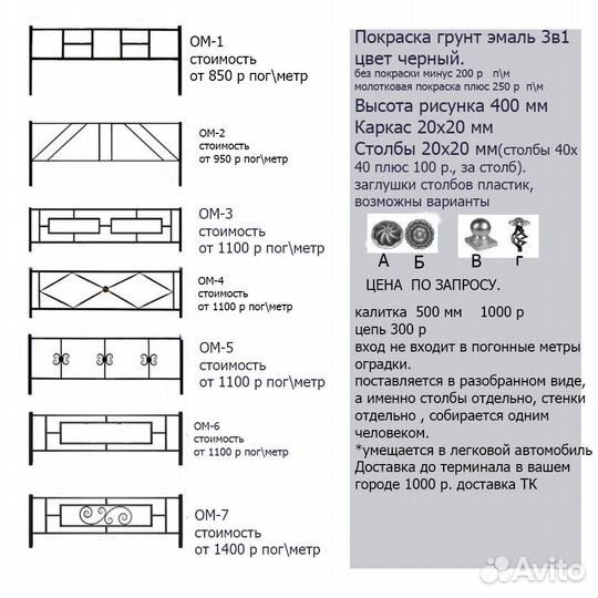 Оградки на кладбище, на могилку, цена за погонный